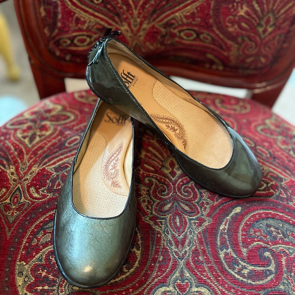 COPY - Söfft Dark Green Ballet Flats with bow